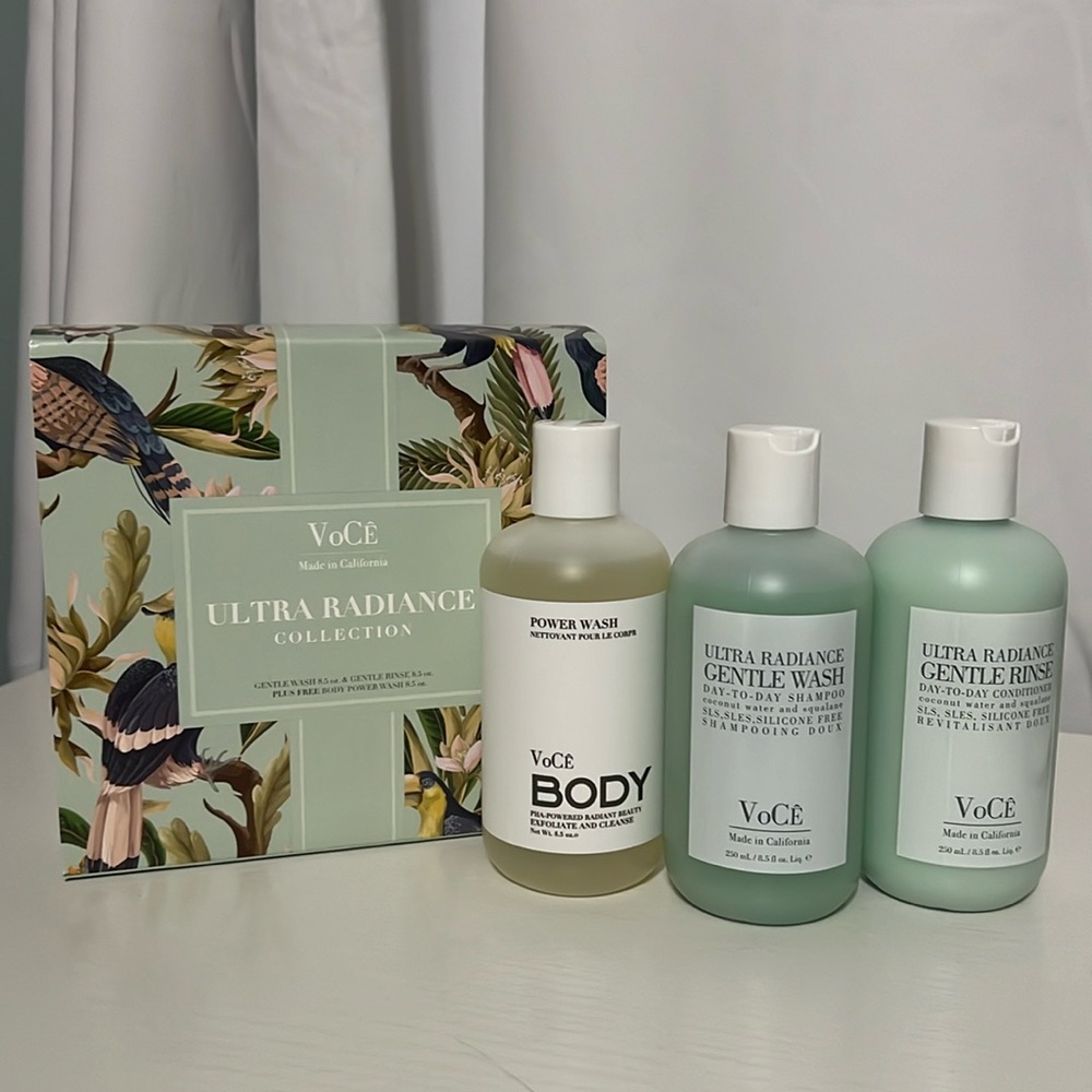 VoCe Shampoo, Conditioner, & Body Wash 3pc Gift Set - Ultra Radiance